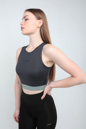 Slazenger GEENA Women's Fitness Tank Top Dark Grey - Thumbnail