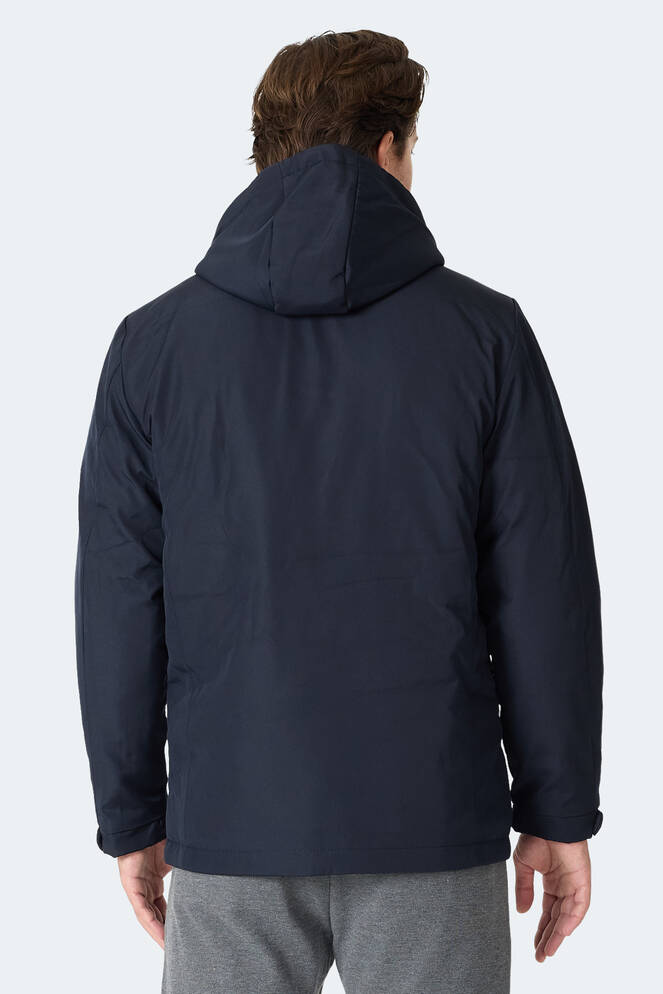 Slazenger GRAVEL Erkek Kapüşonlu Lacivert Mont & Kaban