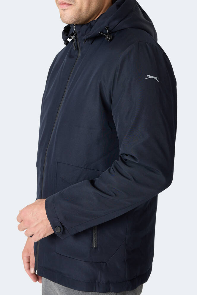 Slazenger GRAVEL Erkek Kapüşonlu Lacivert Mont & Kaban