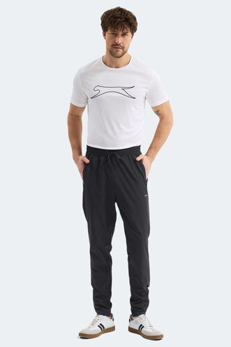 Slazenger GRIET Erkek Fermuar Cepli Siyah Eşofman Altı - Thumbnail