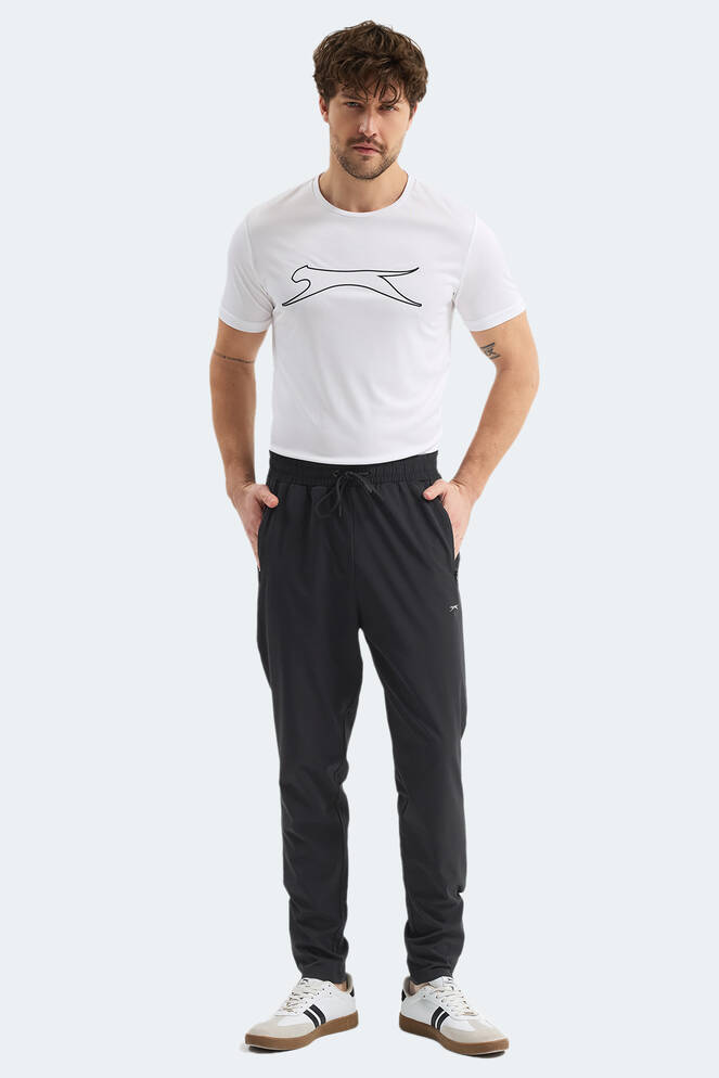 Slazenger GRIET Erkek Fermuar Cepli Siyah Eşofman Altı