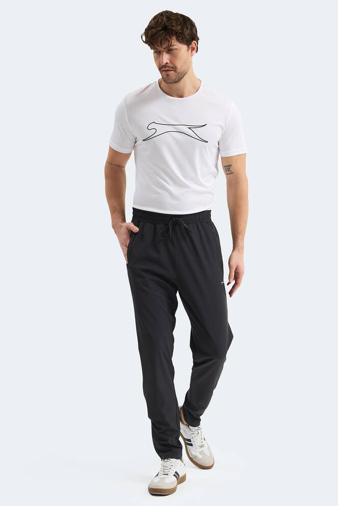 Slazenger GRIET Erkek Fermuar Cepli Siyah Eşofman Altı