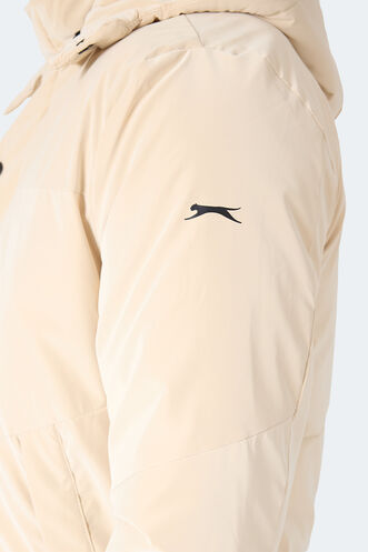 Slazenger GRIM Erkek Çıkarılabilir Kapüşonlu Bej Mont & Kaban - Thumbnail