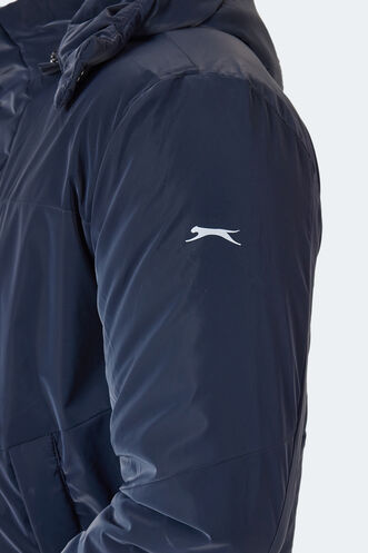 Slazenger GRIM Erkek Çıkarılabilir Kapüşonlu Lacivert Mont & Kaban - Thumbnail