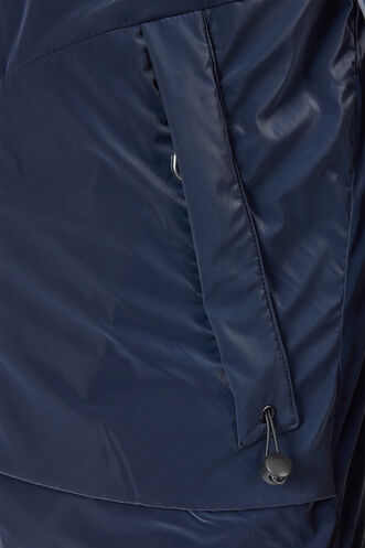 Slazenger GRIM Erkek Çıkarılabilir Kapüşonlu Lacivert Mont & Kaban - Thumbnail