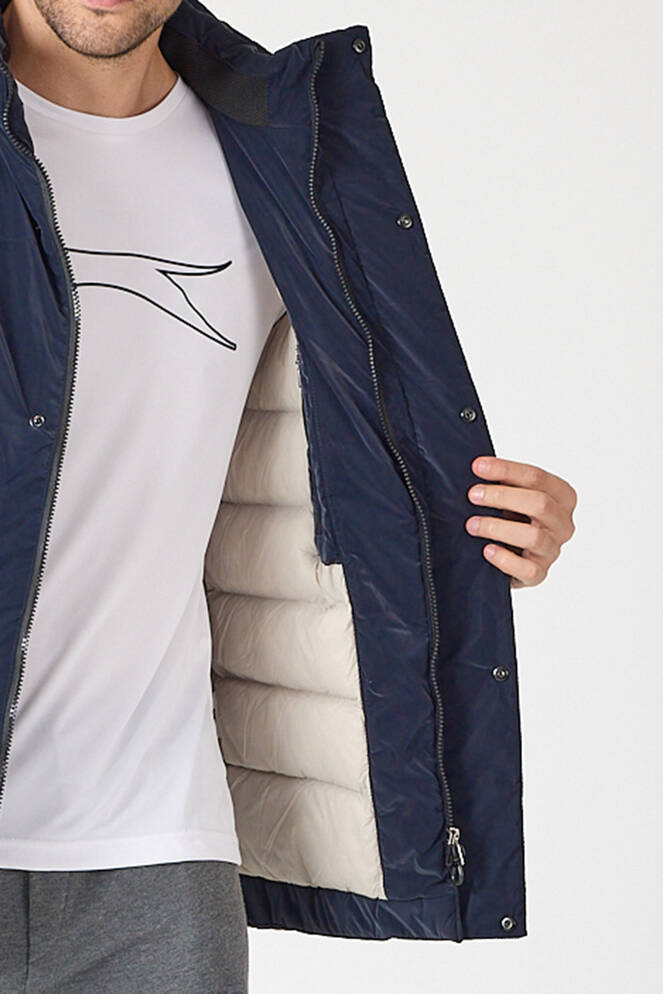 Slazenger GRIM Erkek Çıkarılabilir Kapüşonlu Lacivert Mont & Kaban