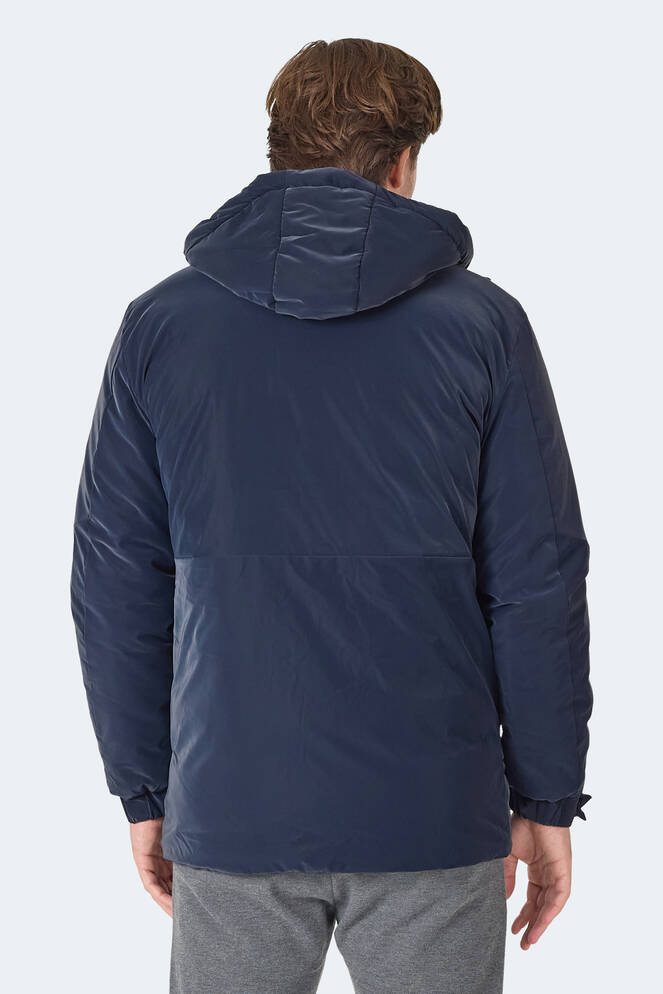Slazenger GRIM Erkek Çıkarılabilir Kapüşonlu Lacivert Mont & Kaban