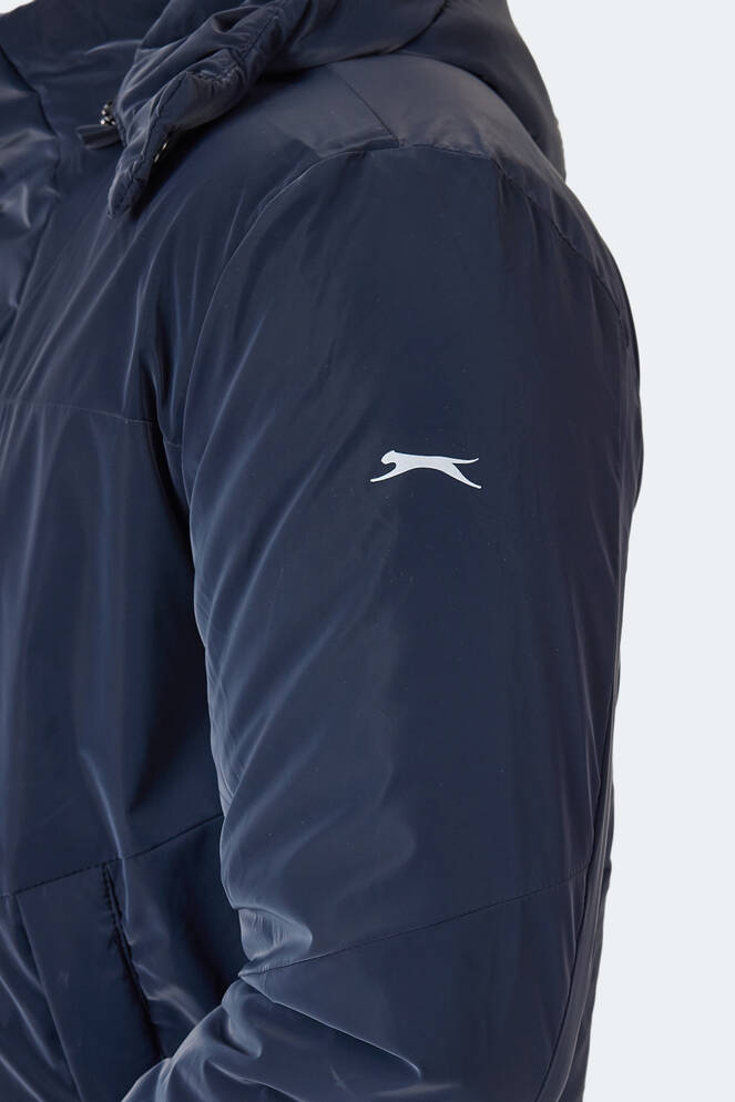 Slazenger GRIM Erkek Çıkarılabilir Kapüşonlu Lacivert Mont & Kaban