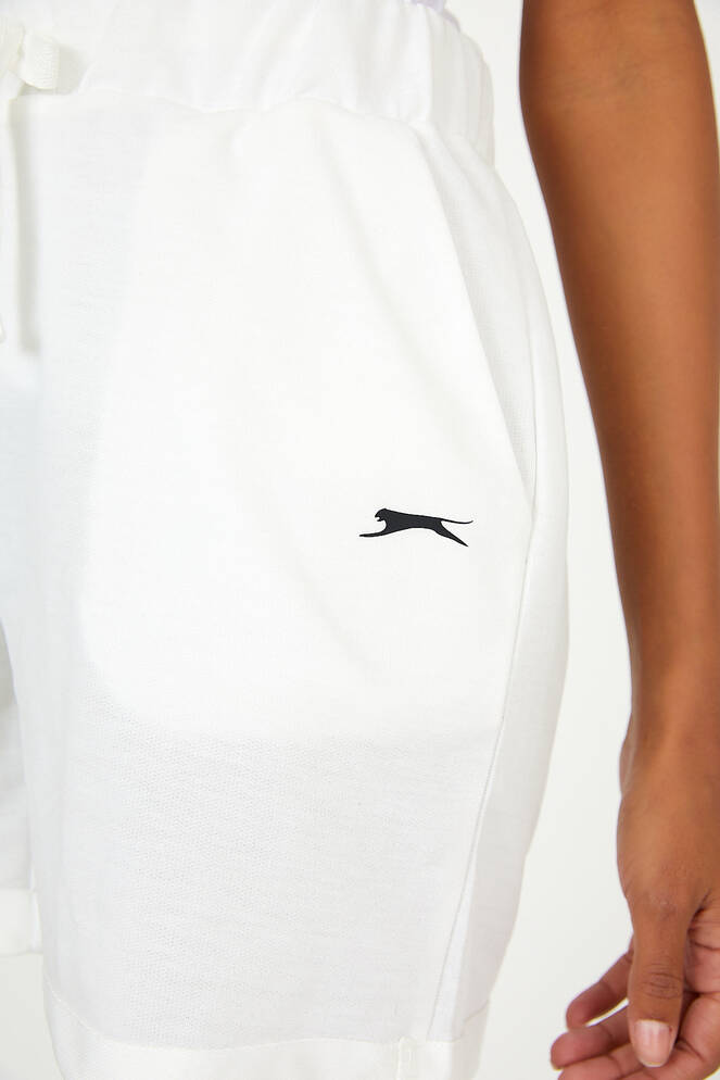 Slazenger GROZDA Kadın Fitness Şort Kırık Beyaz