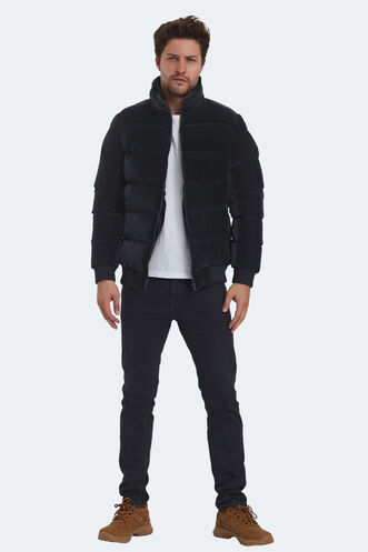 Slazenger HAGIT Erkek Mont & Ceket Siyah - Thumbnail