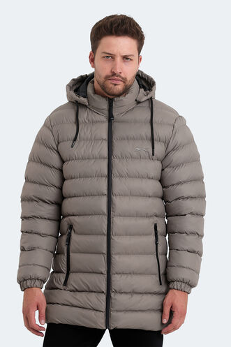 Slazenger HAIDEE Erkek Mont & Ceket Taş Gri - Thumbnail