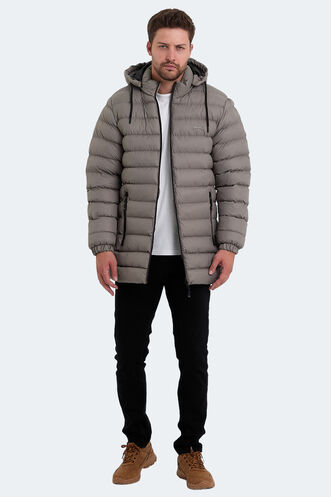 Slazenger HAIDEE Erkek Mont & Ceket Taş Gri - Thumbnail