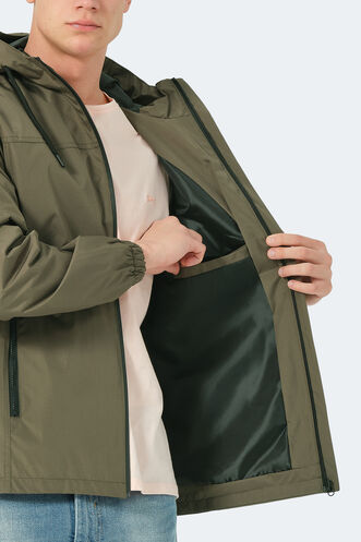 Slazenger HAILEY Erkek Yağmurluk Zeytin Yeşili - Thumbnail