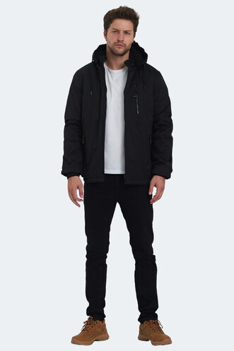 Slazenger HALDOR Erkek Mont & Ceket Siyah - Thumbnail