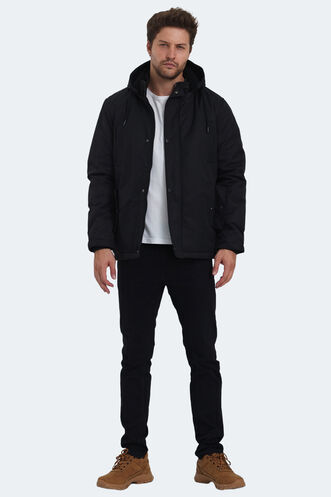 Slazenger HALLE Erkek Mont & Ceket Siyah - Thumbnail