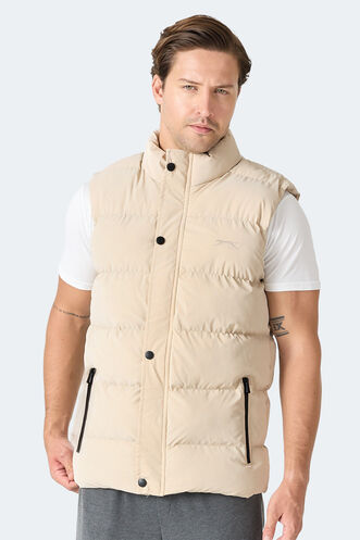 Slazenger HALOX Erkek Şişme Bej Yelek - Thumbnail