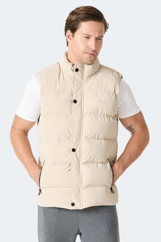 Slazenger HALOX Erkek Şişme Bej Yelek - Thumbnail