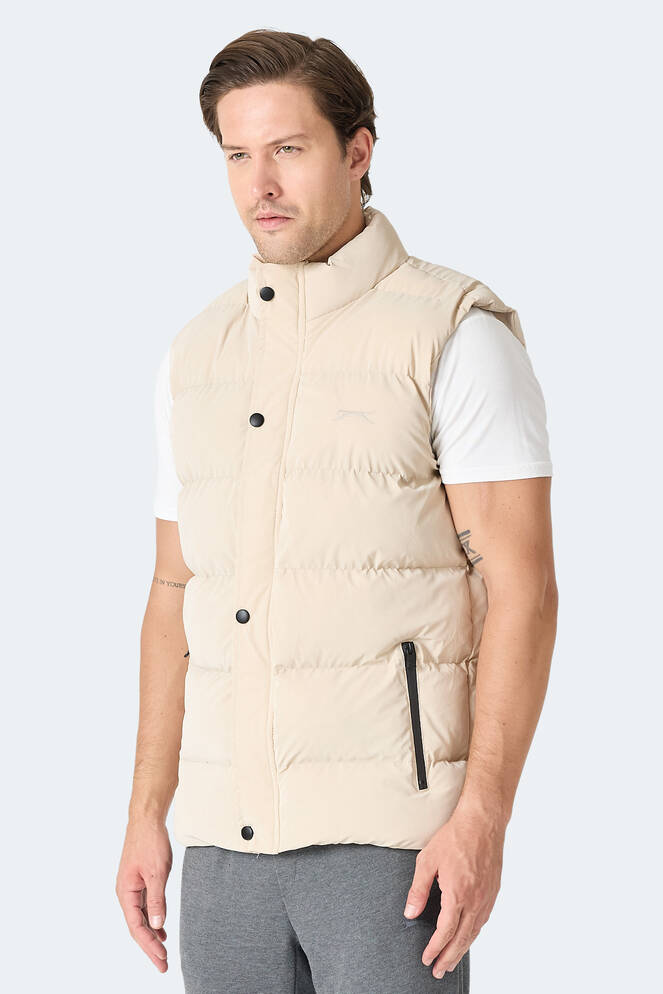 Slazenger HALOX Erkek Şişme Bej Yelek