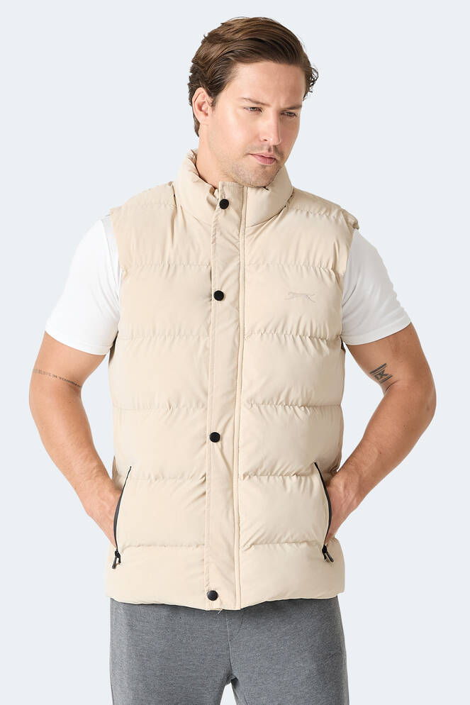 Slazenger HALOX Erkek Şişme Bej Yelek