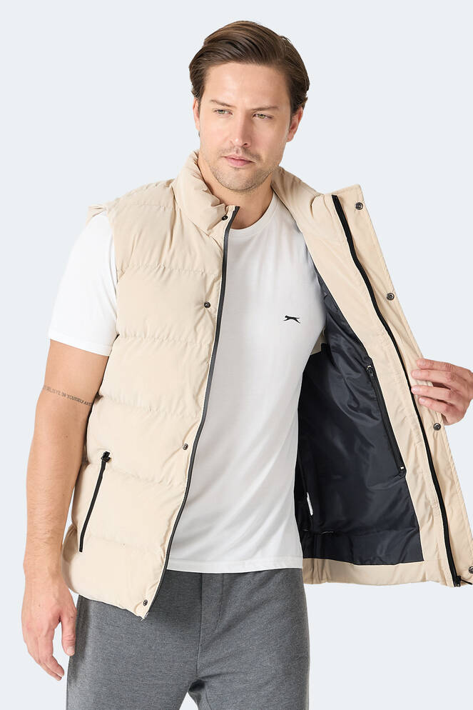 Slazenger HALOX Erkek Şişme Bej Yelek