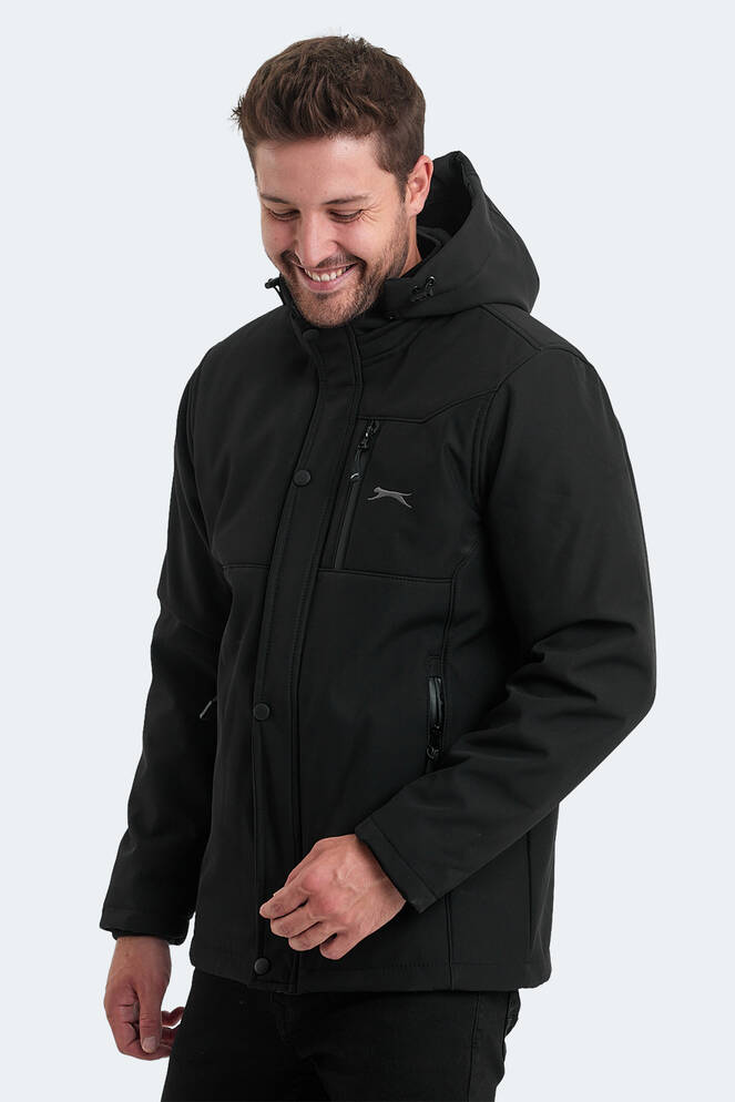 Slazenger HALSTEN Erkek Mont & Ceket Siyah