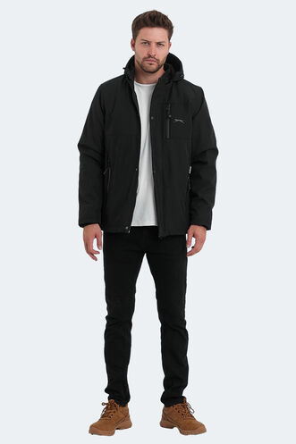 Slazenger HALSTEN Erkek Mont & Ceket Siyah - Thumbnail