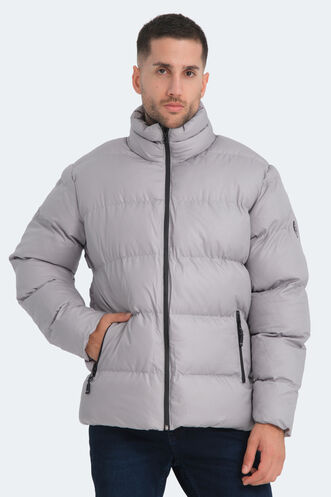 Slazenger - Slazenger HAMA IN Erkek Şişme Gri Mont & Kaban