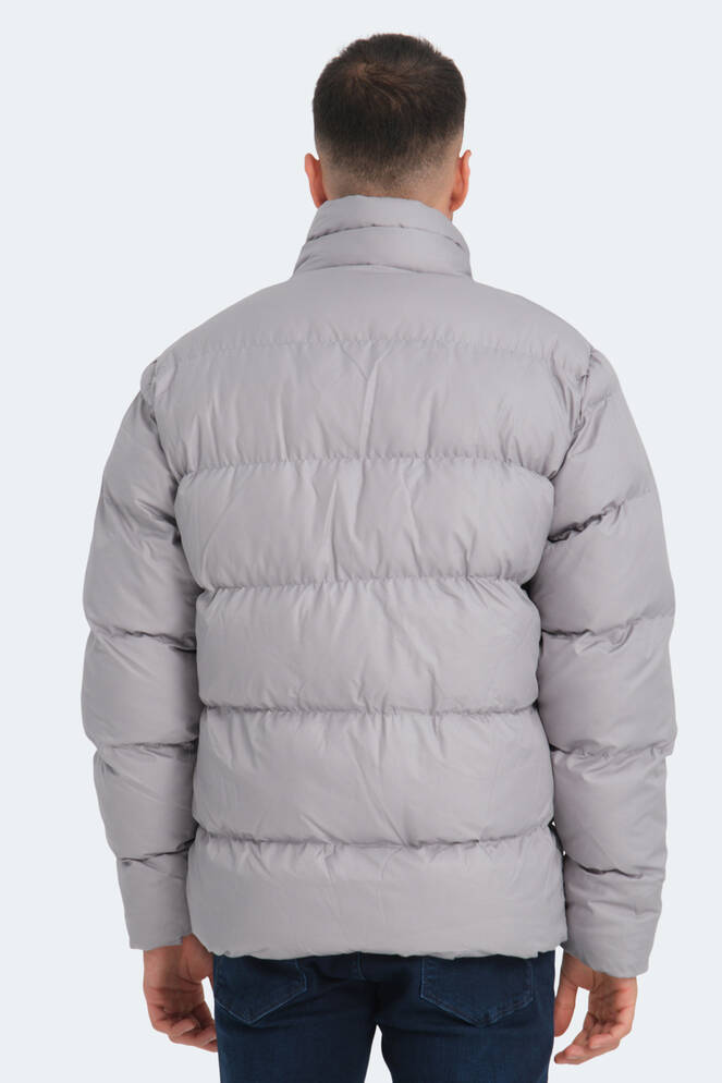 Slazenger HAMA IN Erkek Şişme Gri Mont & Kaban