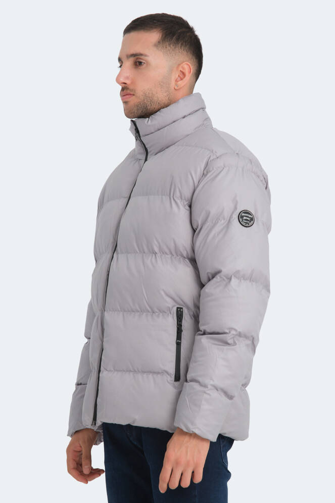 Slazenger HAMA IN Erkek Şişme Gri Mont & Kaban