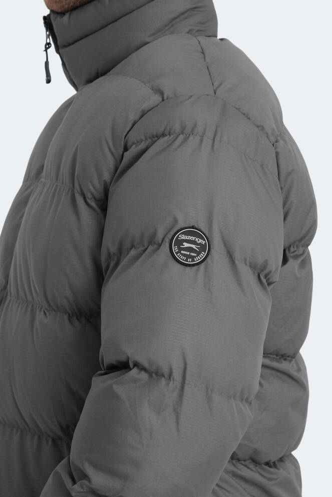 Slazenger HAMA IN Erkek Şişme Koyu Gri Mont & Kaban