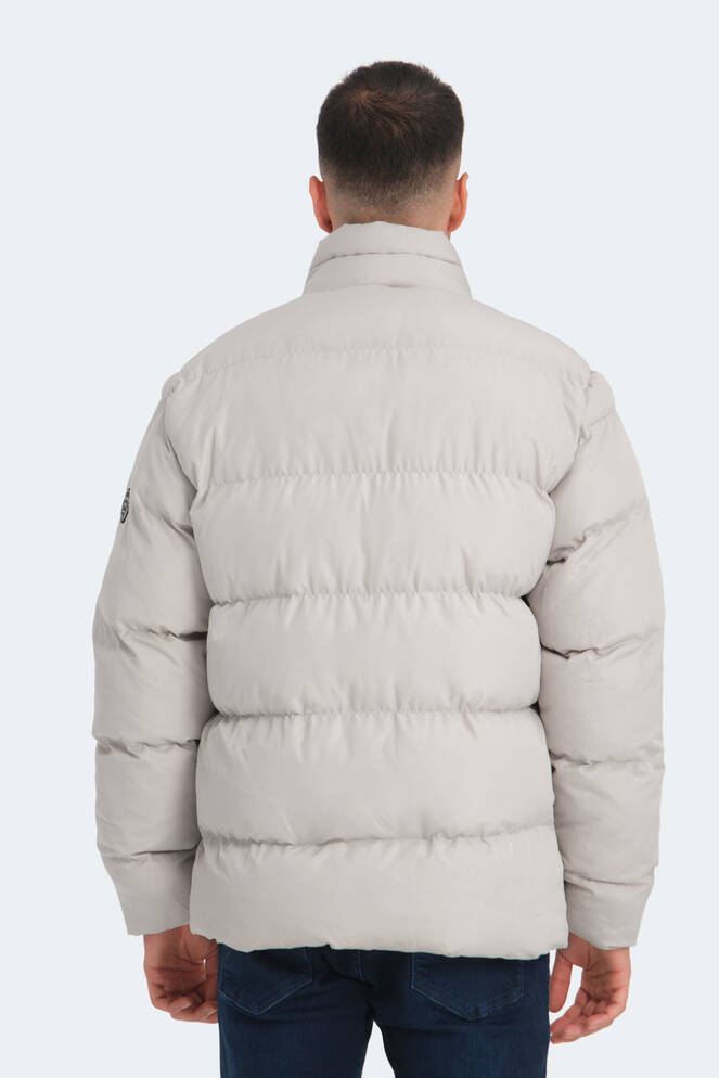 Slazenger HAMA IN Erkek Şişme Taş Gri Mont & Kaban