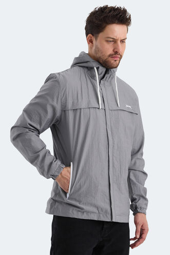 Slazenger HANGA Erkek Yağmurluk Koyu Gri - Thumbnail