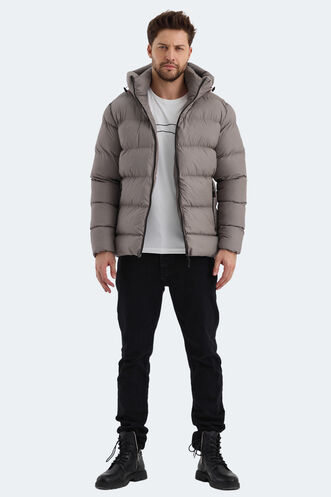 Slazenger HANK Men's Jacket & Coat Stone Grey - Thumbnail