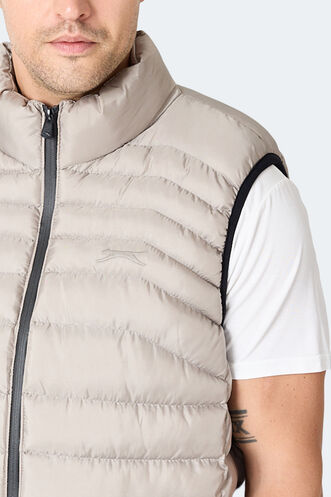 Slazenger HARMONA Erkek Şişme Gri Yelek - Thumbnail