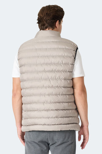 Slazenger HARMONA Erkek Şişme Gri Yelek - Thumbnail