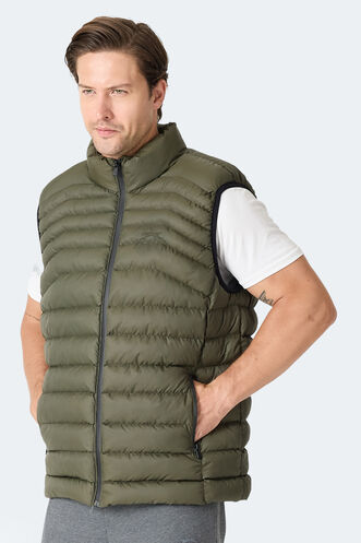 Slazenger HARMONA Erkek Şişme Haki Yelek - Thumbnail