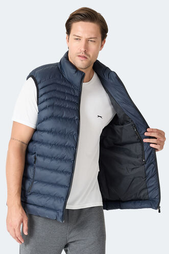 Slazenger HARMONA Erkek Şişme Lacivert Yelek - Thumbnail