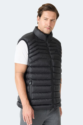 Slazenger HARMONA Erkek Şişme Siyah Yelek - Thumbnail