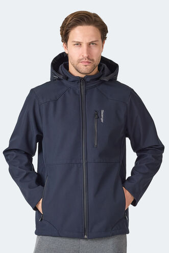 Slazenger - Slazenger HARMONIC Erkek Kapüşonlu Fermuarlı Lacivert Mont & Kaban