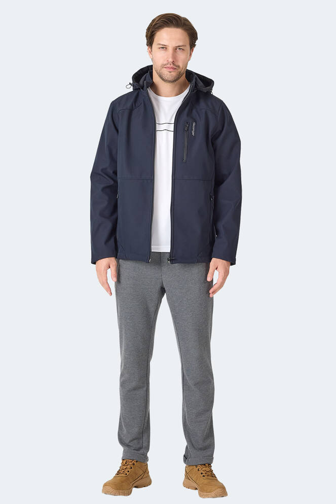 Slazenger HARMONIC Erkek Kapüşonlu Fermuarlı Lacivert Mont & Kaban