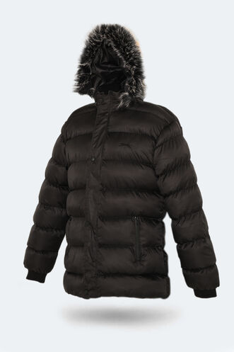 Slazenger HARSHALL Büyük Beden Erkek Palto & Ceket Siyah - Thumbnail