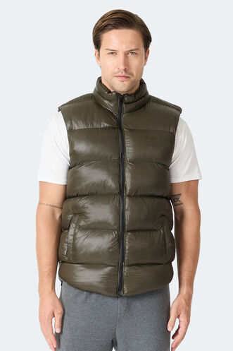 Slazenger HAVARON Erkek Şişme Haki Yelek - Thumbnail