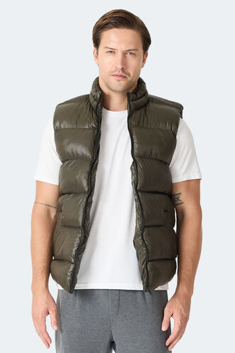 Slazenger HAVARON Erkek Şişme Haki Yelek - Thumbnail