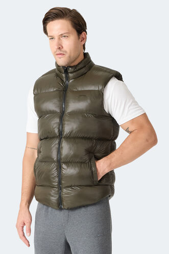 Slazenger HAVARON Erkek Şişme Haki Yelek - Thumbnail