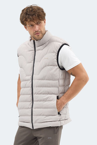 Slazenger HAVONIX Erkek Şişme Bej Yelek - Thumbnail