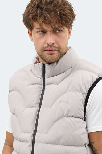 Slazenger HAVONIX Erkek Şişme Bej Yelek - Thumbnail