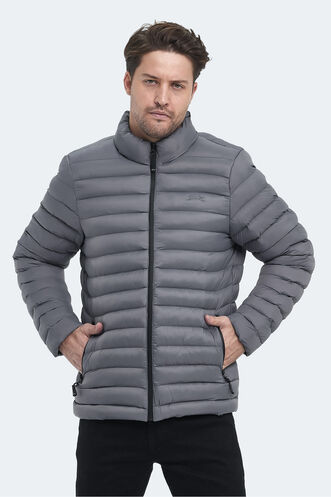 Slazenger - Slazenger HAYDEN IN Erkek Şişme Koyu Gri Mont & Kaban