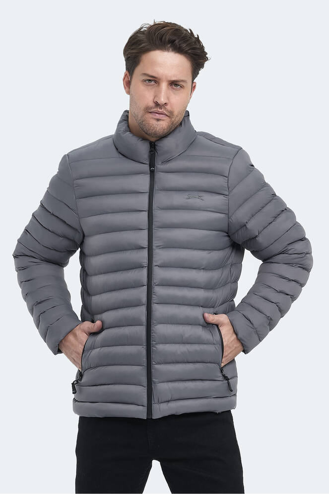 Slazenger HAYDEN IN Erkek Şişme Koyu Gri Mont & Kaban