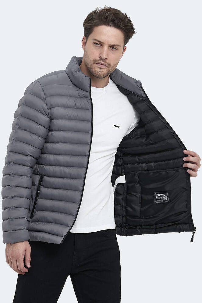 Slazenger HAYDEN IN Erkek Şişme Koyu Gri Mont & Kaban
