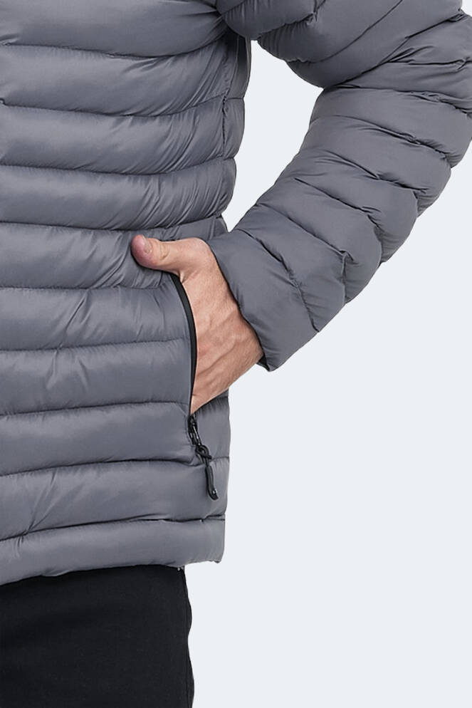 Slazenger HAYDEN IN Erkek Şişme Koyu Gri Mont & Kaban